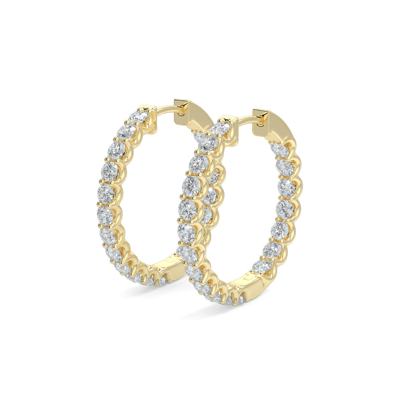 Diamond Hoop Earrings