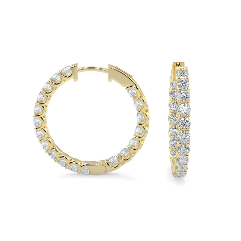 Diamond Hoop Earrings