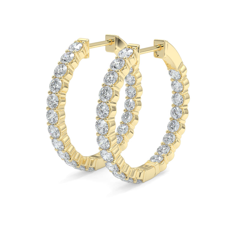 Diamond Hoop Earrings