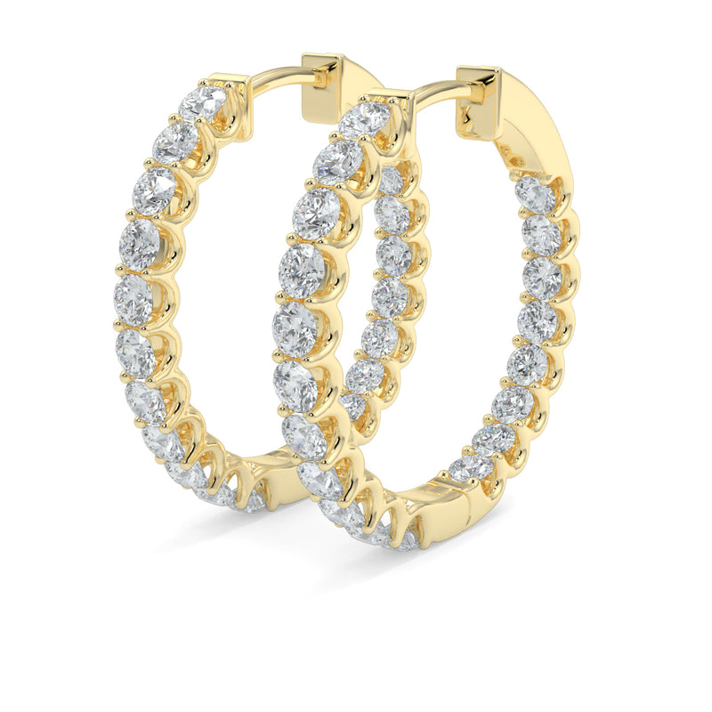 Diamond Hoop Earrings