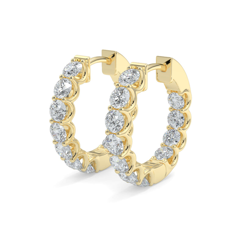 Diamond Hoop Earrings