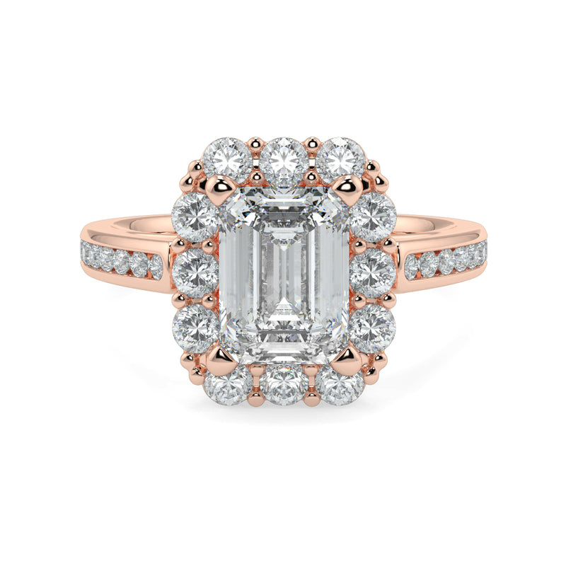 The Floral Side Stone Channel Halo