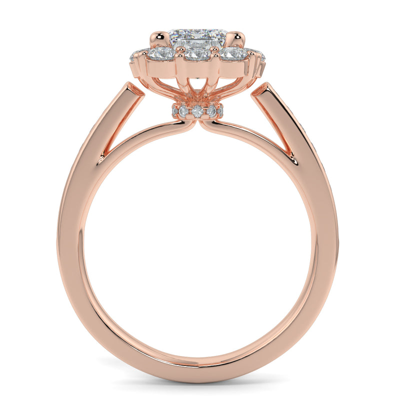 The Floral Side Stone Channel Halo