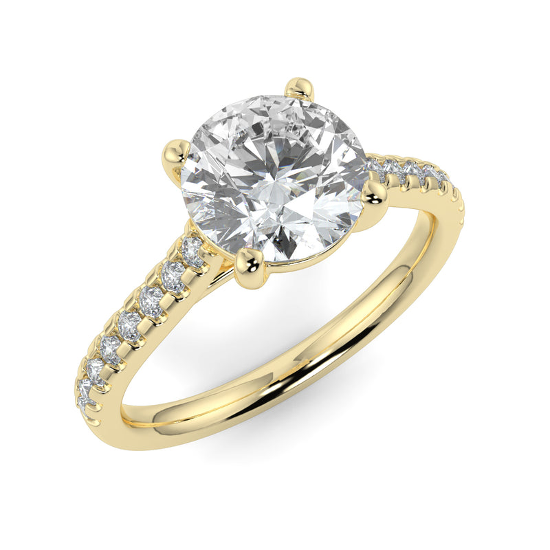 The East West Round with Side Stones