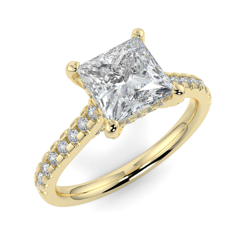 The East West Princess with Side Stones and Diamond V