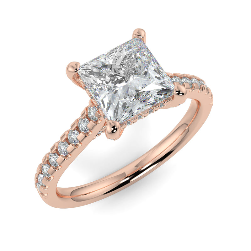 The East West Princess with Side Stones and Diamond V