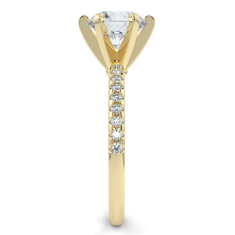 The Diamond Band 6 Prong Thick V