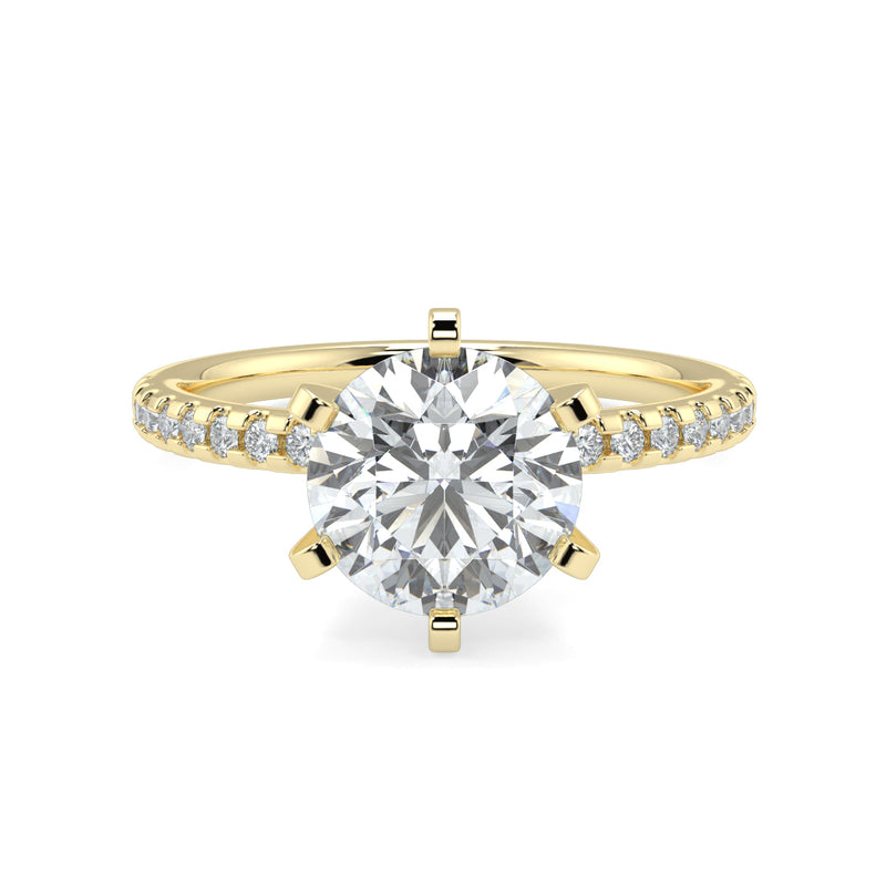 The Diamond Band 6 Prong Thick V