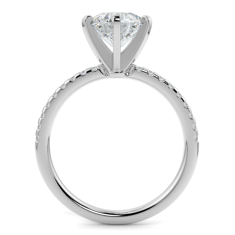 The Diamond Band 6 Prong Thick V