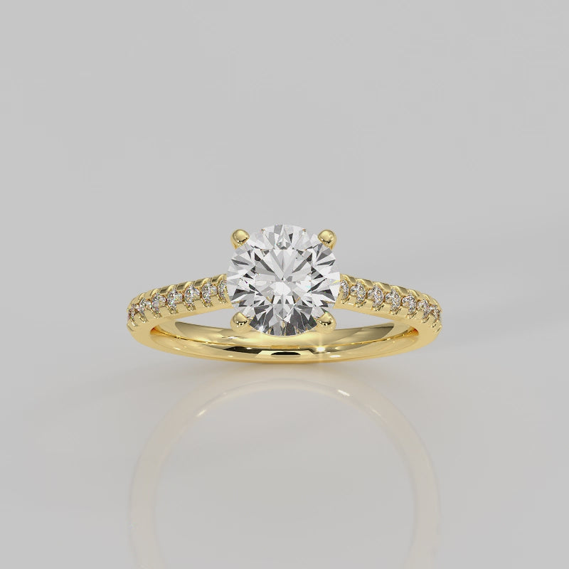 The East West Round with Side Stones