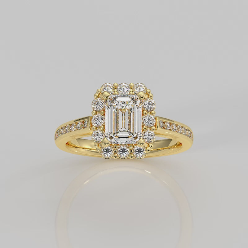 The Floral Side Stone Channel Halo