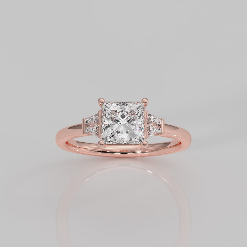 East West Three Stone Princess