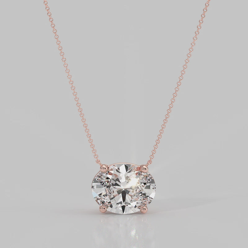 Oval Diamond Pendant