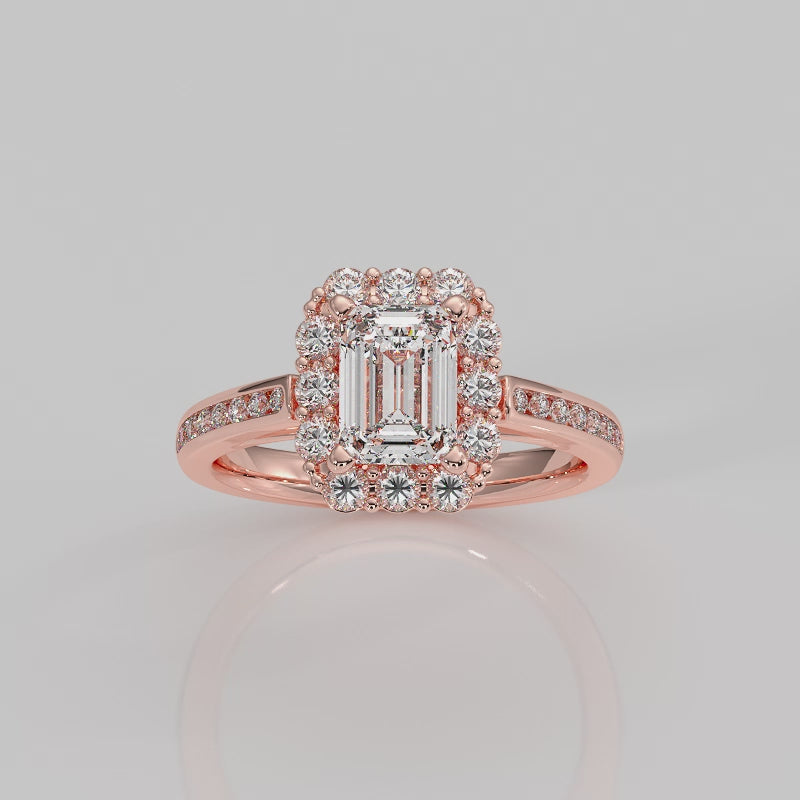 The Floral Side Stone Channel Halo