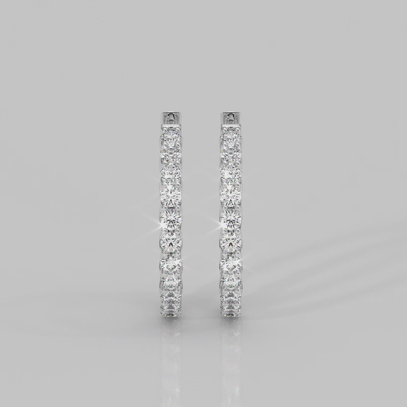 Diamond Hoop Earrings