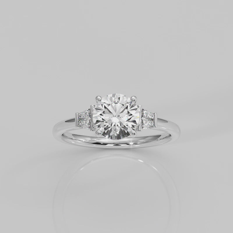 East West Three Stone Round