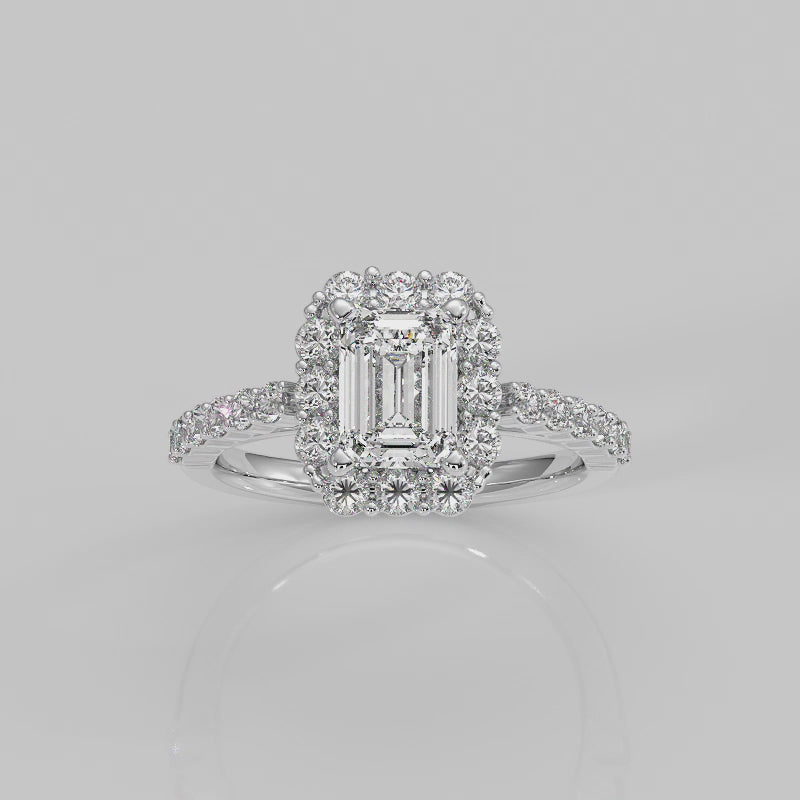 The Floral Side Stone Halo