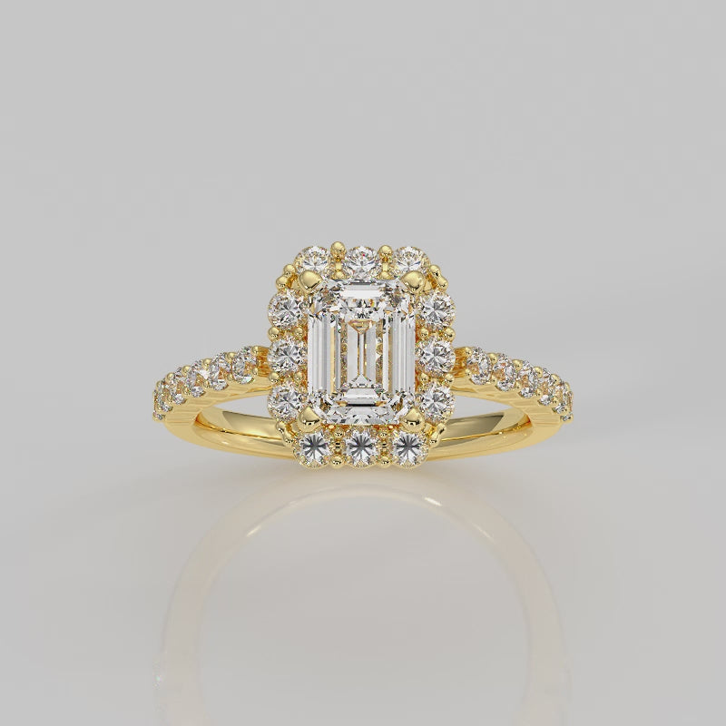 The Floral Side Stone Halo