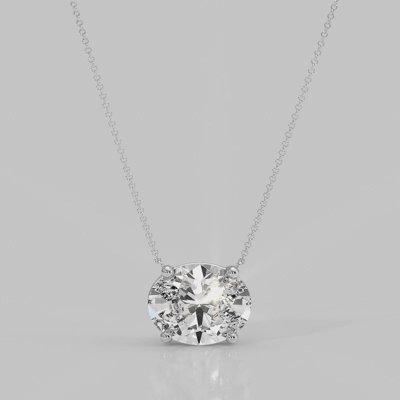 Oval Diamond Pendant
