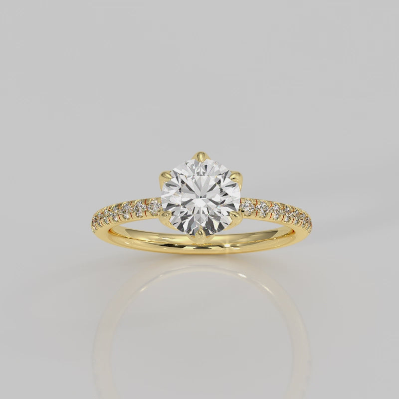 The Diamond 6 Prong Floral Basket