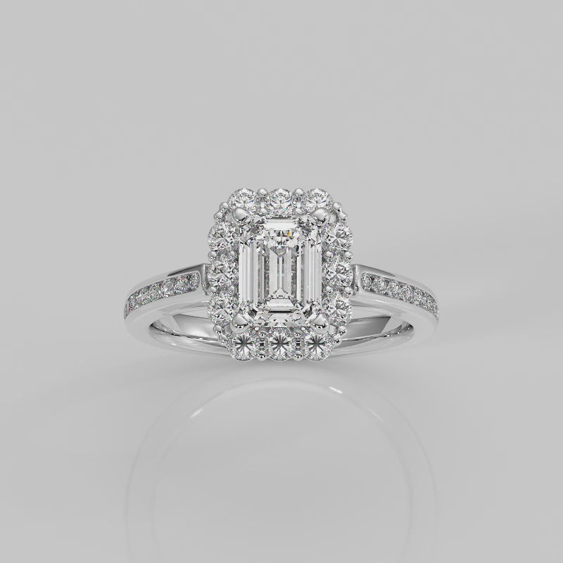 The Floral Side Stone Channel Halo