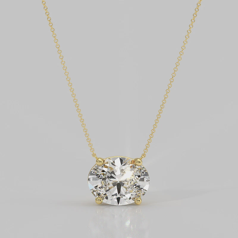 Oval Diamond Pendant